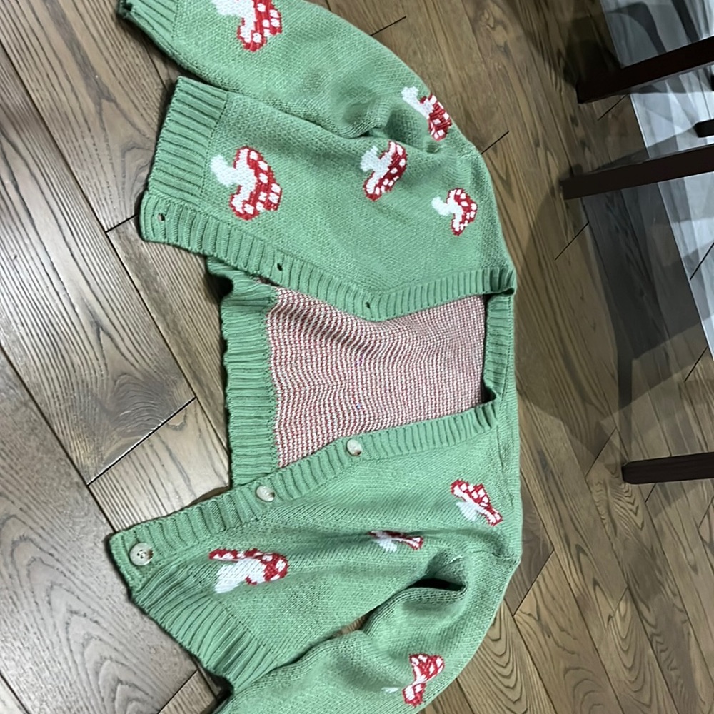 SHEIN cardigan mushroom